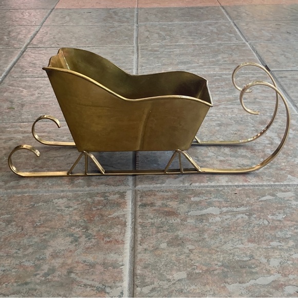 Vintage Brass Sleigh - Picture 3 of 9